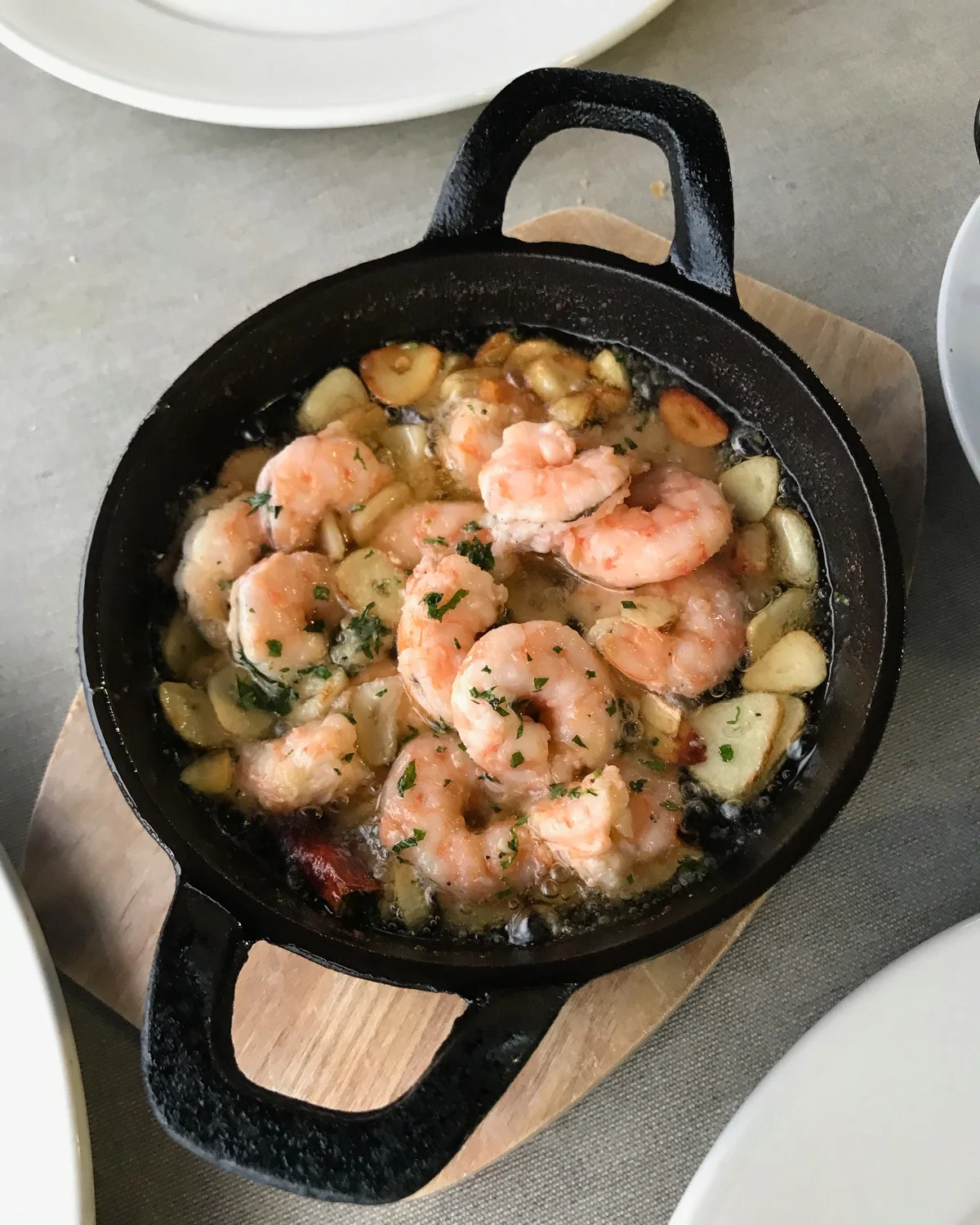 Prawns in garlic butter in Lanzarote Photo Heatheronhertravels.com