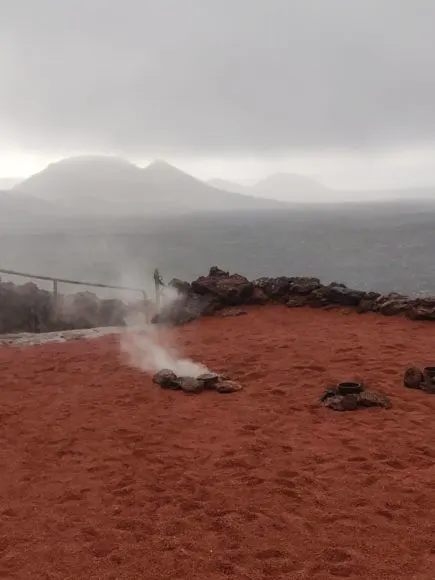 The geyser in Timanfaya National Park