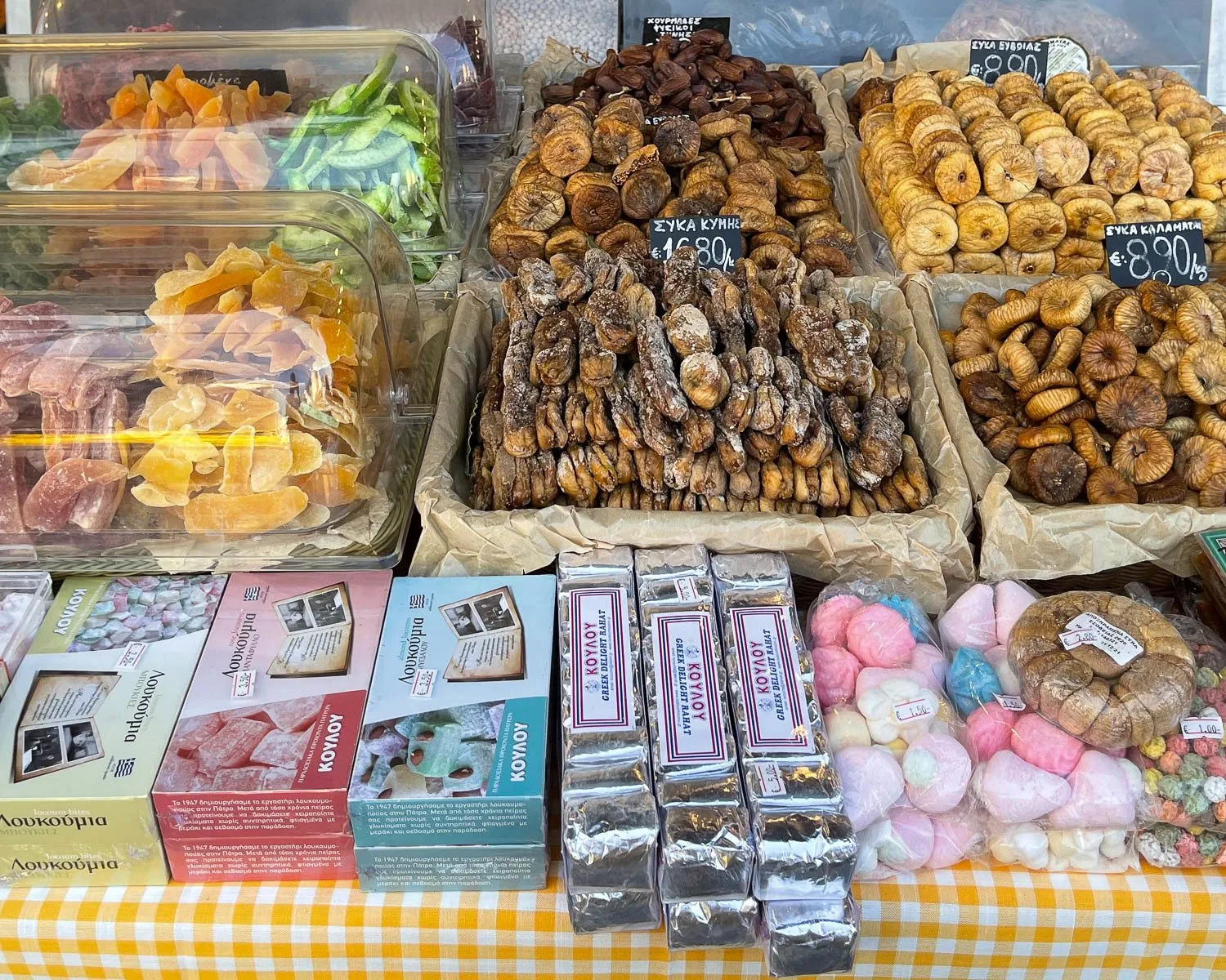 Dried fruit at the Central Market Athens Photo Heatheronhertravels.com