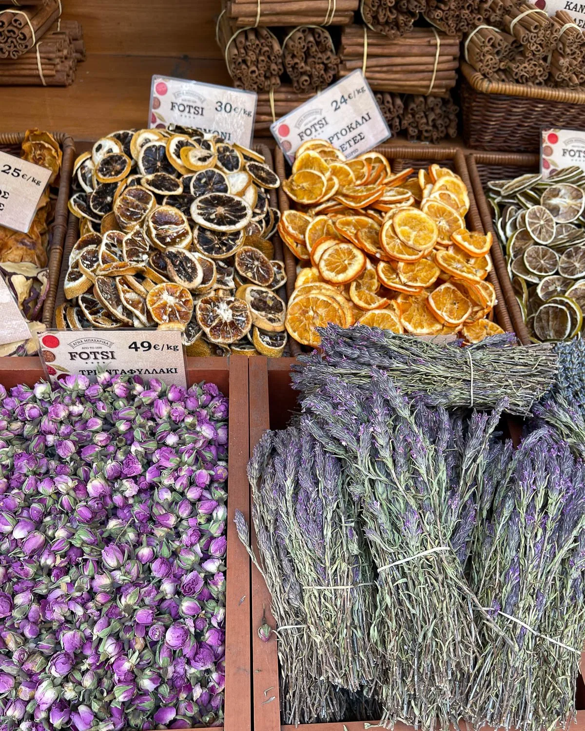 Herbs on Evripidou in Psiri Photo Heatheronhertravels.com