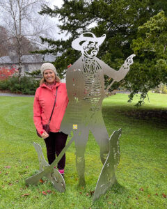 Silver Statues in Tredegar Wales Photo Heatheronhertravels.com