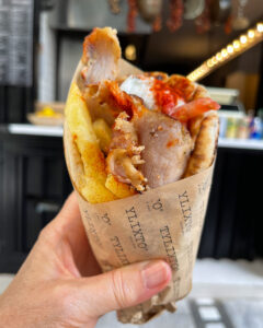 Souvlaki at Tylixto in Athens Photo Heatheronhertravels.com