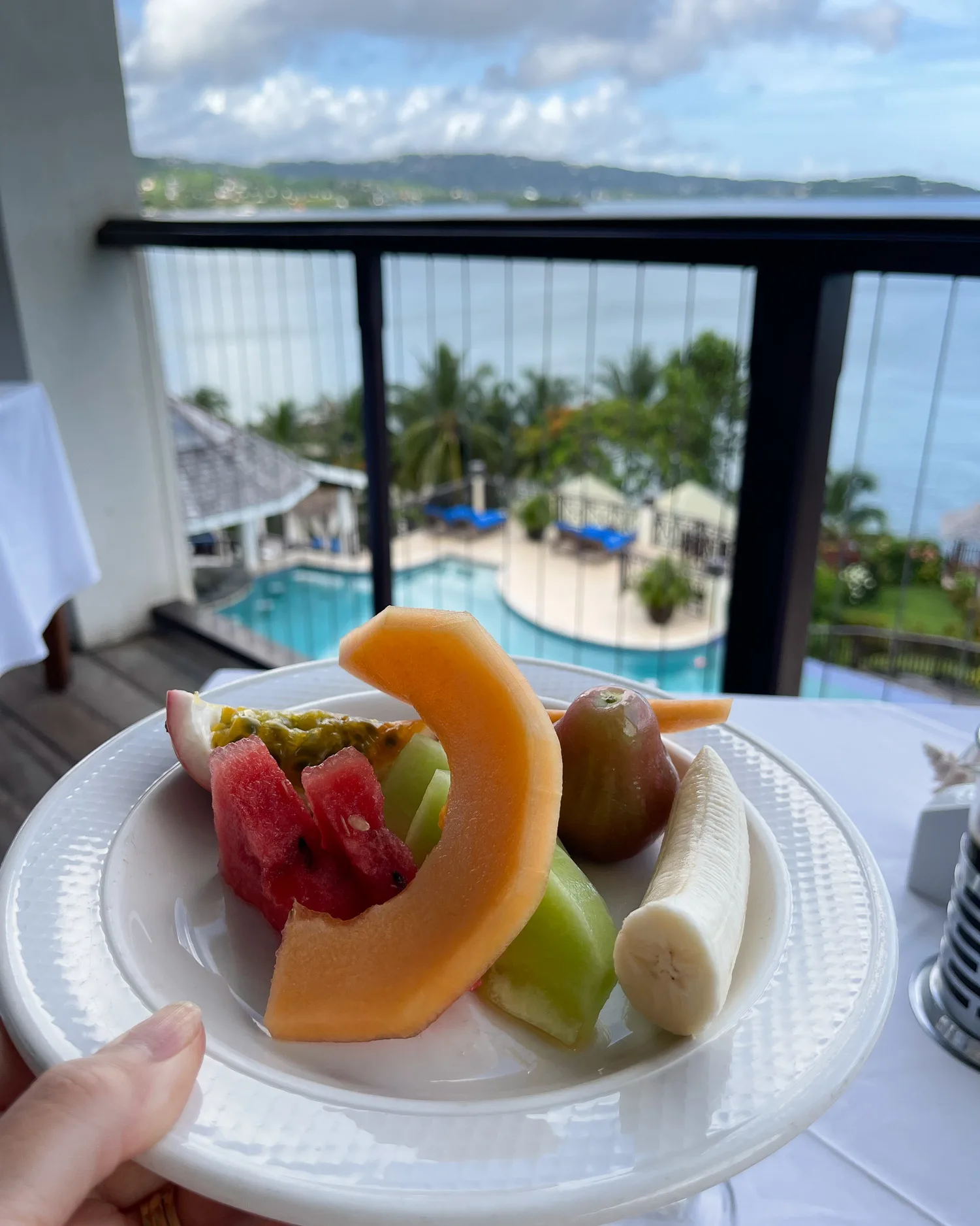 Fruit plate at Calabash Cove Photo Heatheronhertravels.com