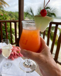 Rum cocktail Calabash Cove Saint Lucia Photo Heatheronhertravels.com