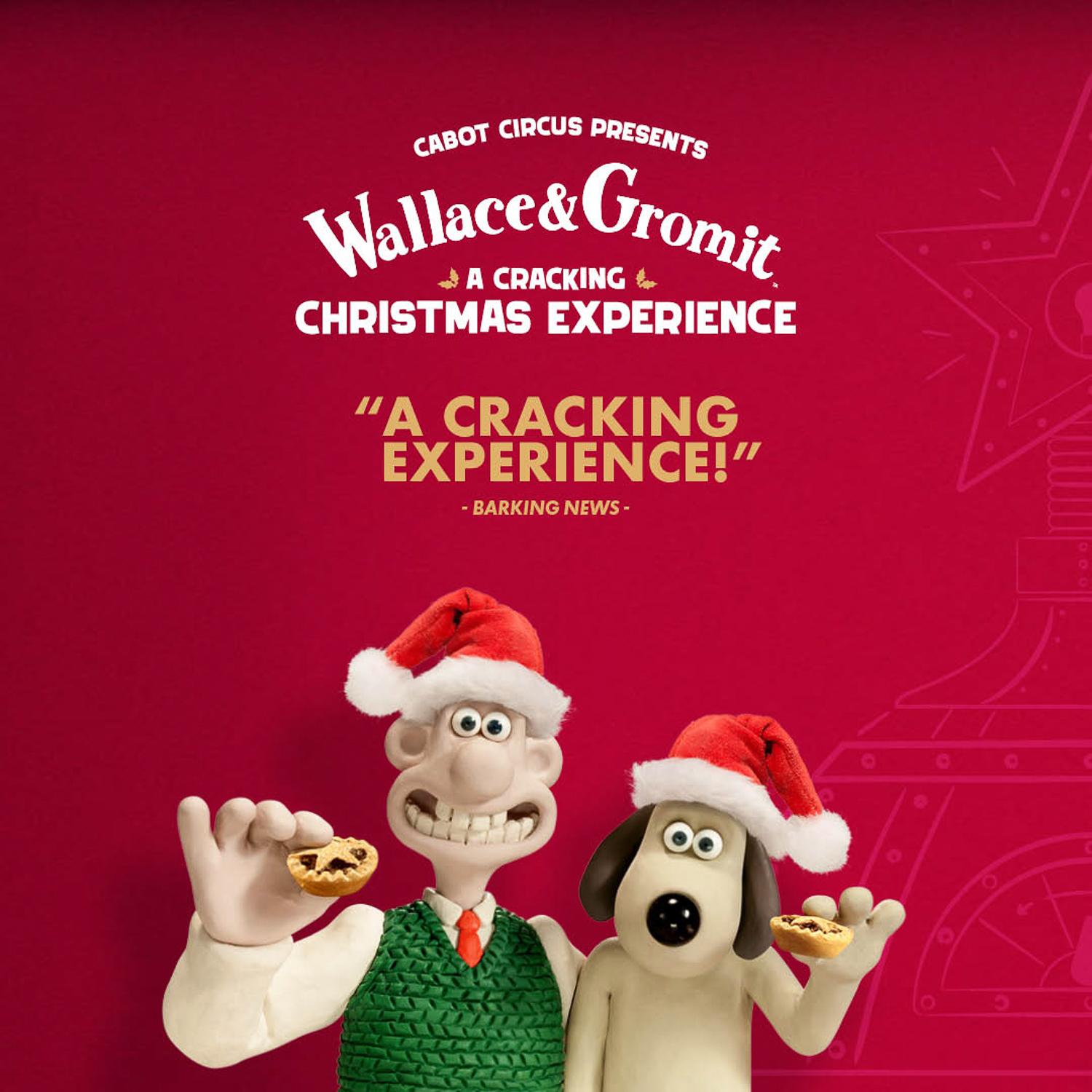 Wallace and Gromit cracking Christmas Experience