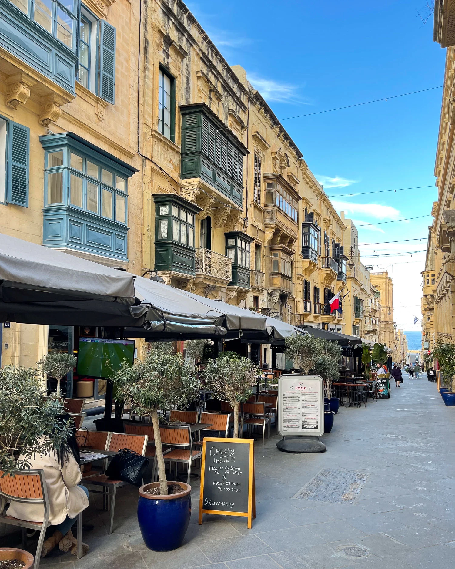 Restaurants on Merchant Street Valletta Photo Heatheronhertravels.com