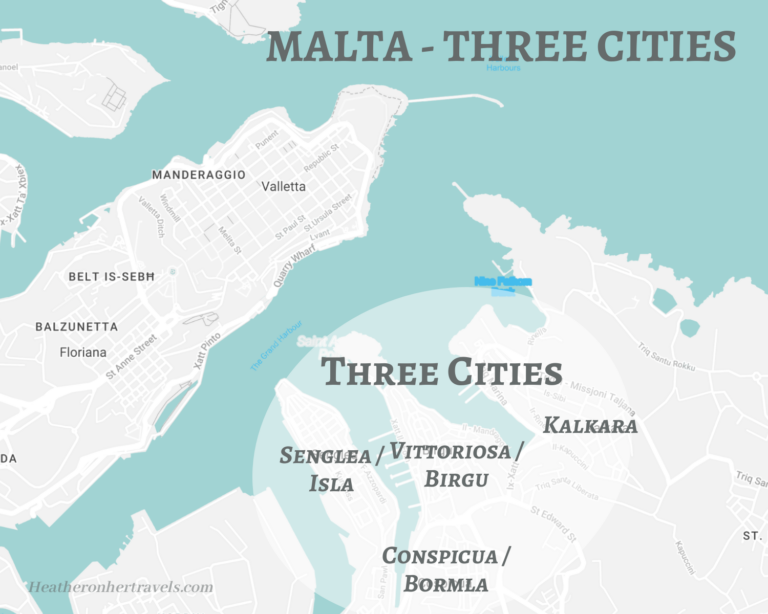 Three Cities Malta Map 1000 X 800 1 768x614 