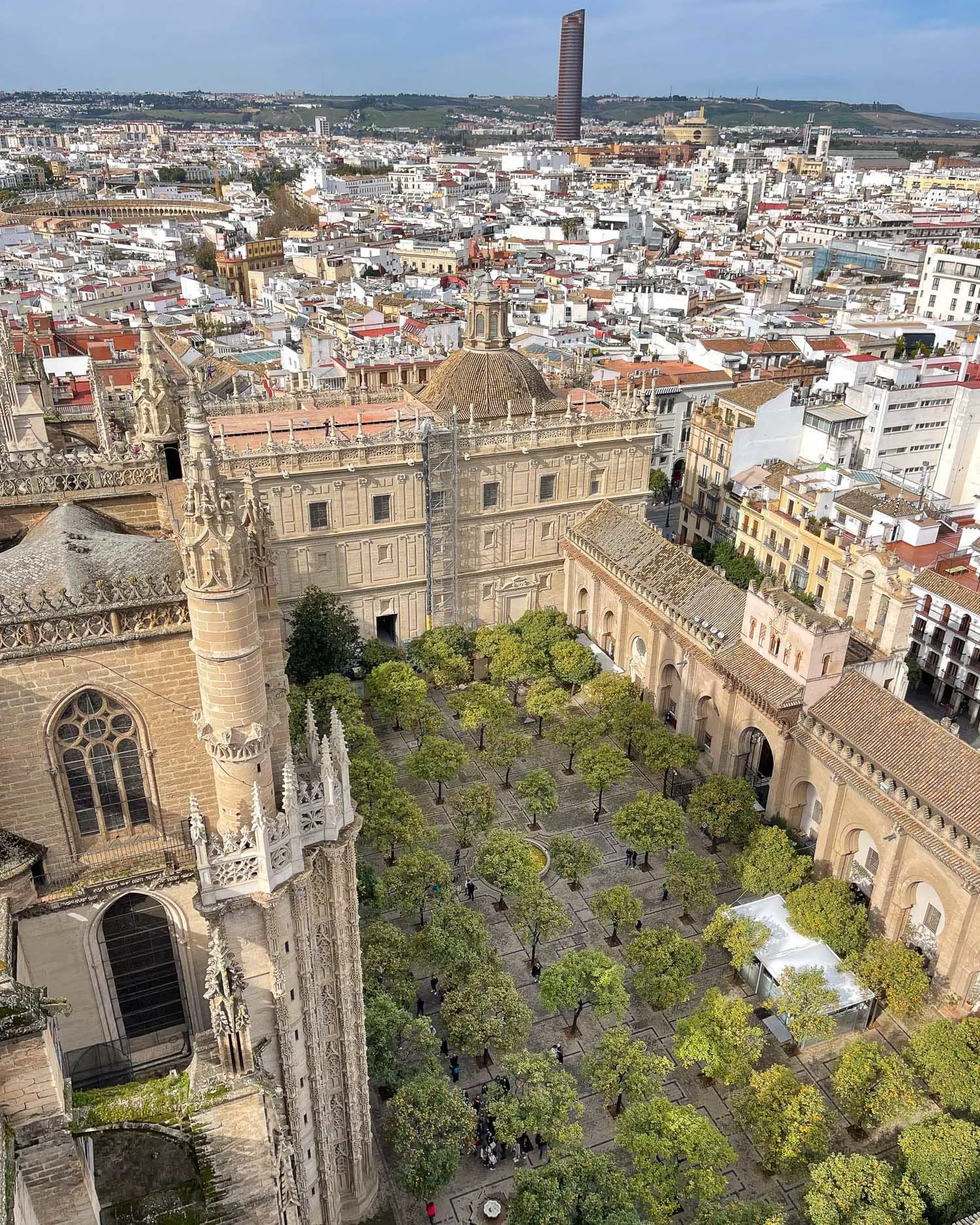 View from Giralda Bell Tower Seville Photo Heatheronhertravels.com