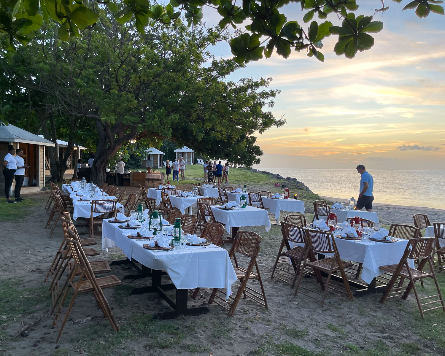 Beach BBQ at Montpelier Plantation and beach in Nevis Photo Heatheronhertravels.com