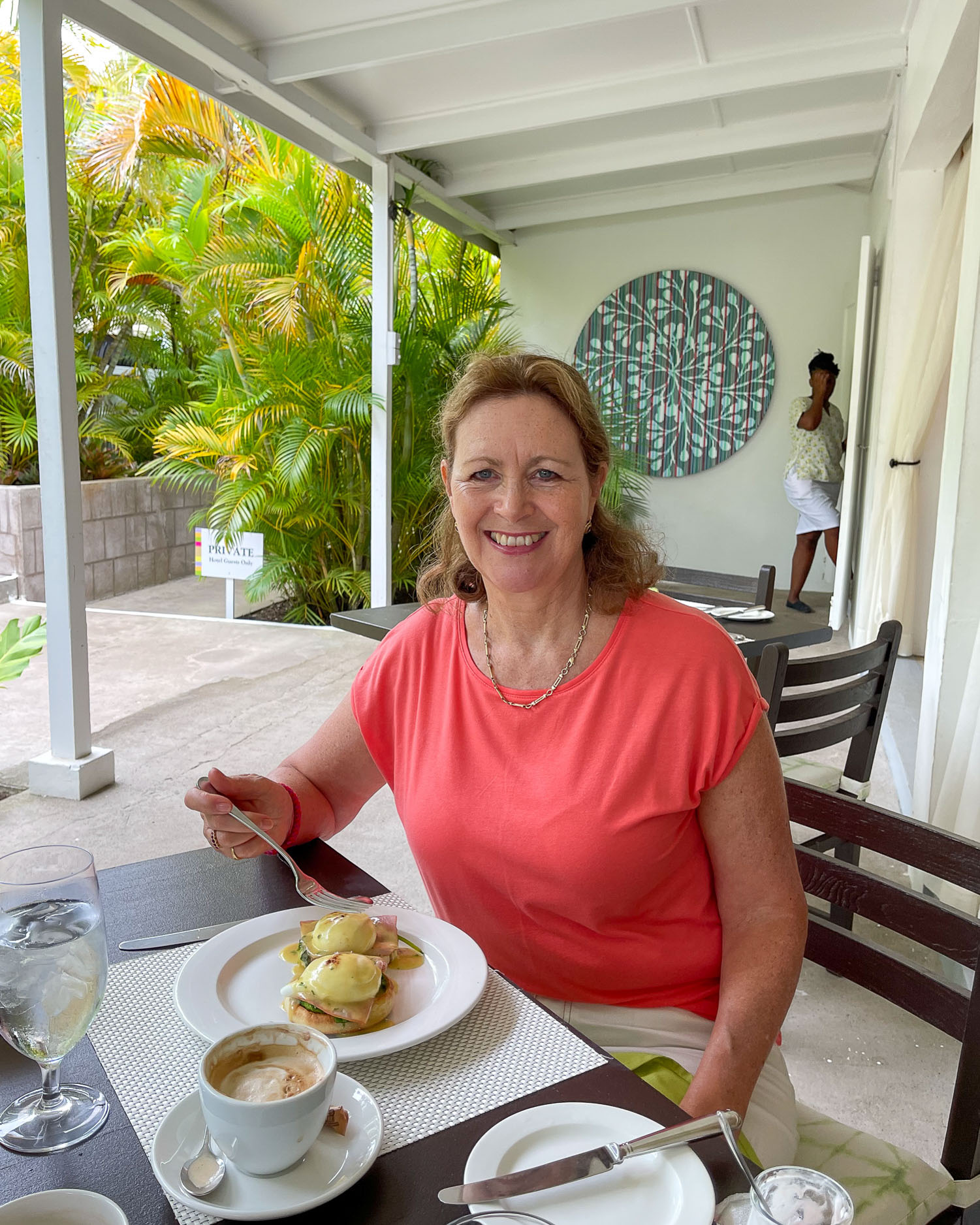 Breakfast at Montpelier Plantation and Beach in Nevis Photo Heatheronhertravels.com