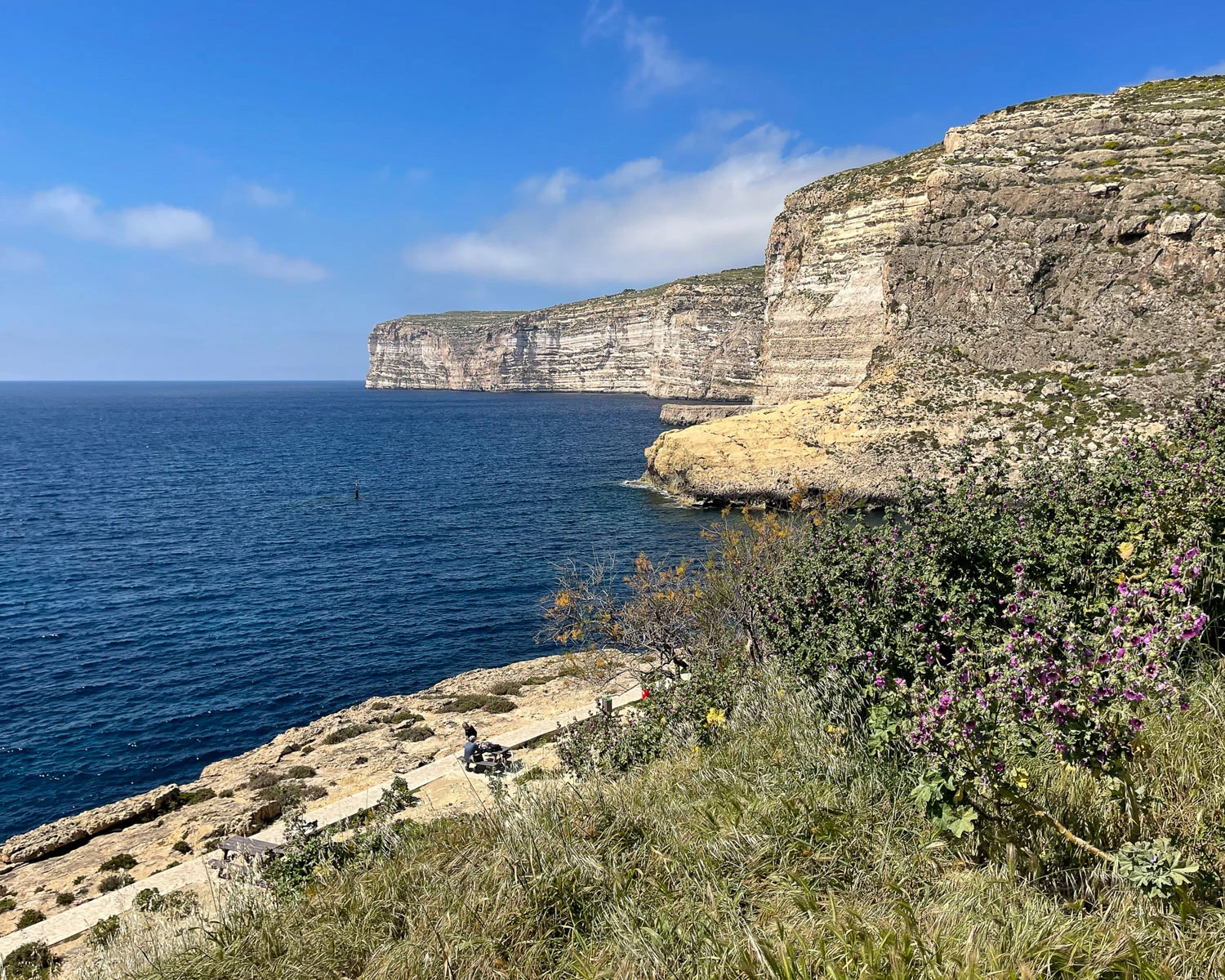 Cliffs near Xlendi Bay Gozo Photo Heatheronhertravels.com