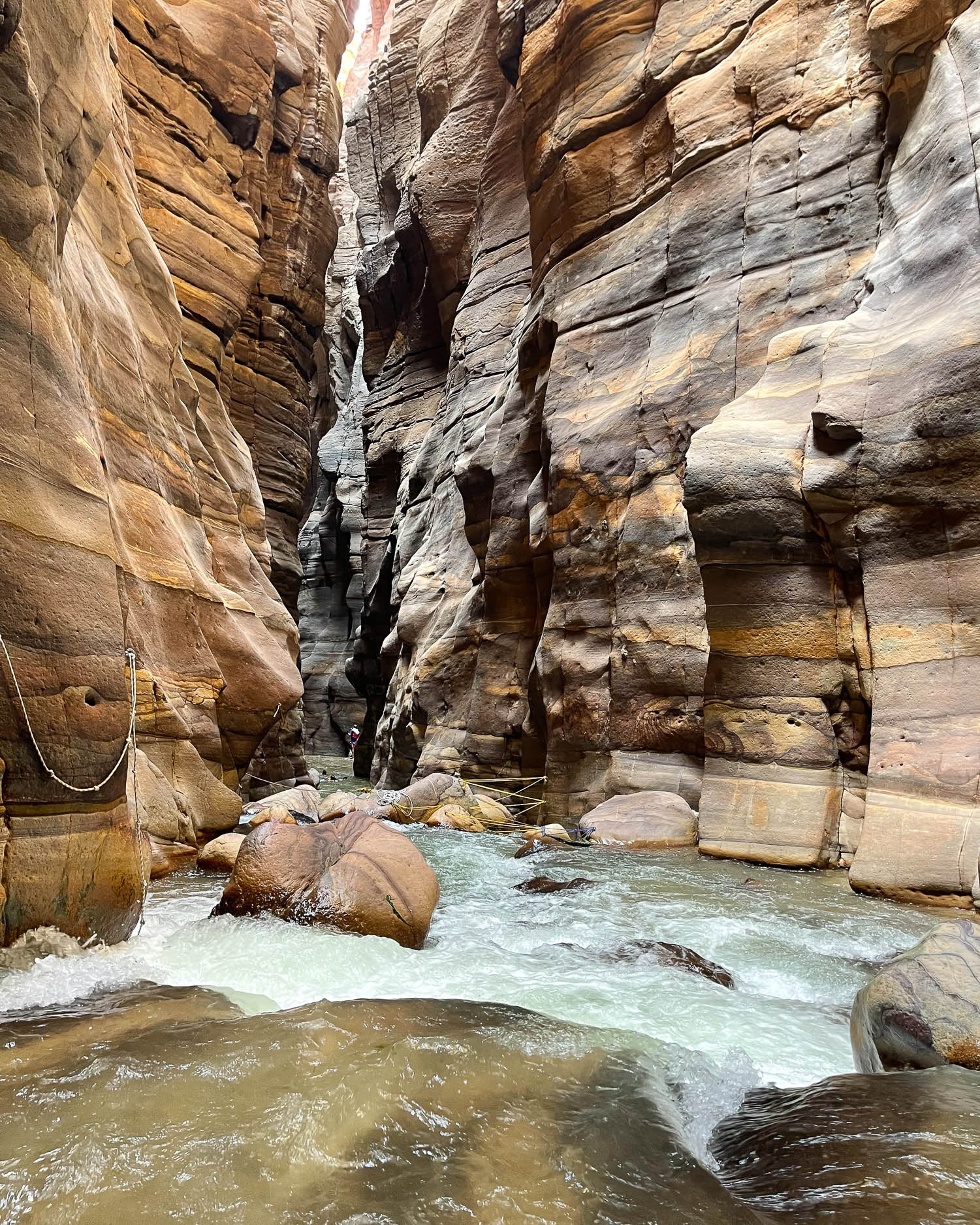 First cascade on Siq trail in Wadi Mujib in Jordan Photo Heatheronhertravels.com