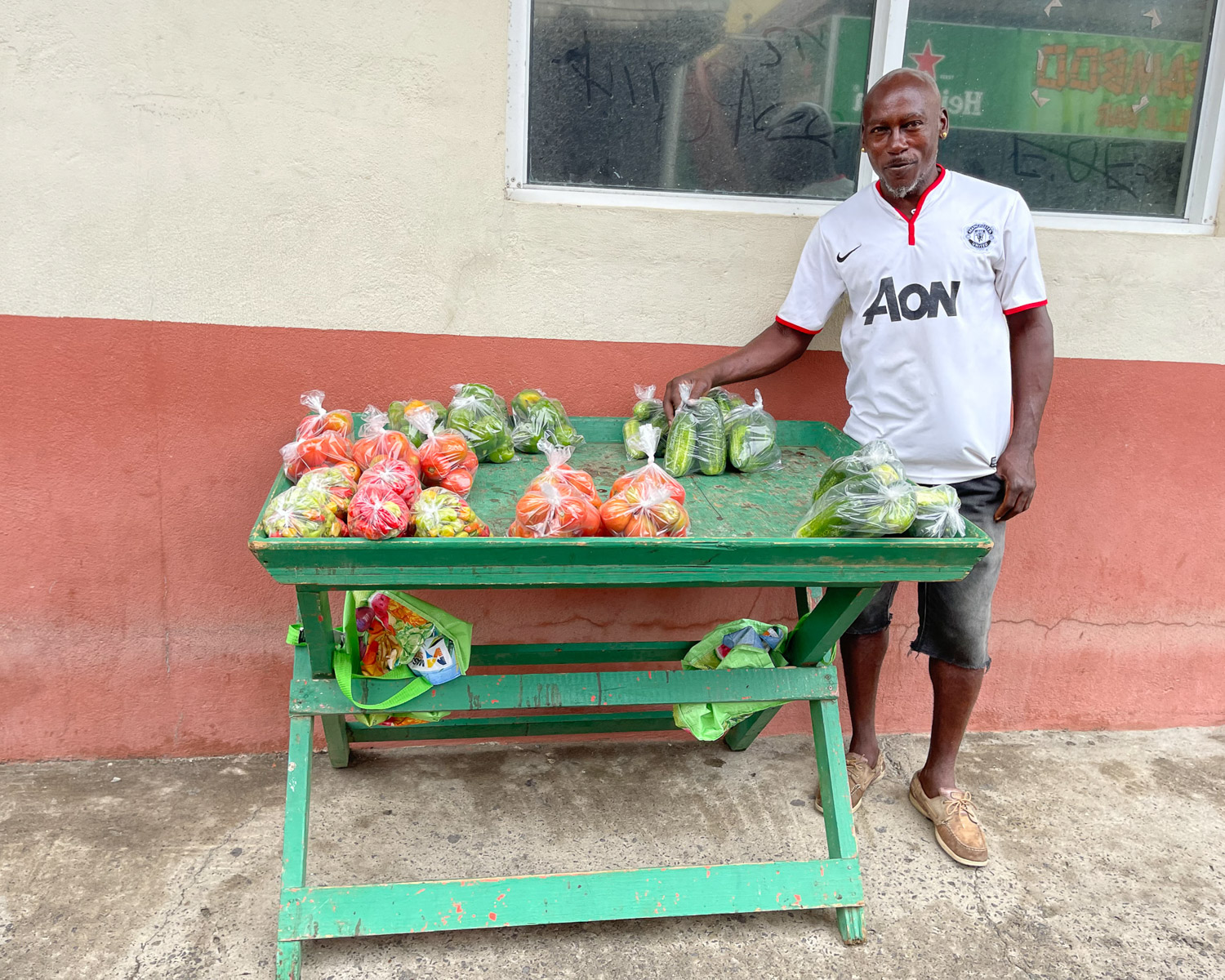 Roadside veg stall Saint Lucia Photo Heatheronhertravels.com V2