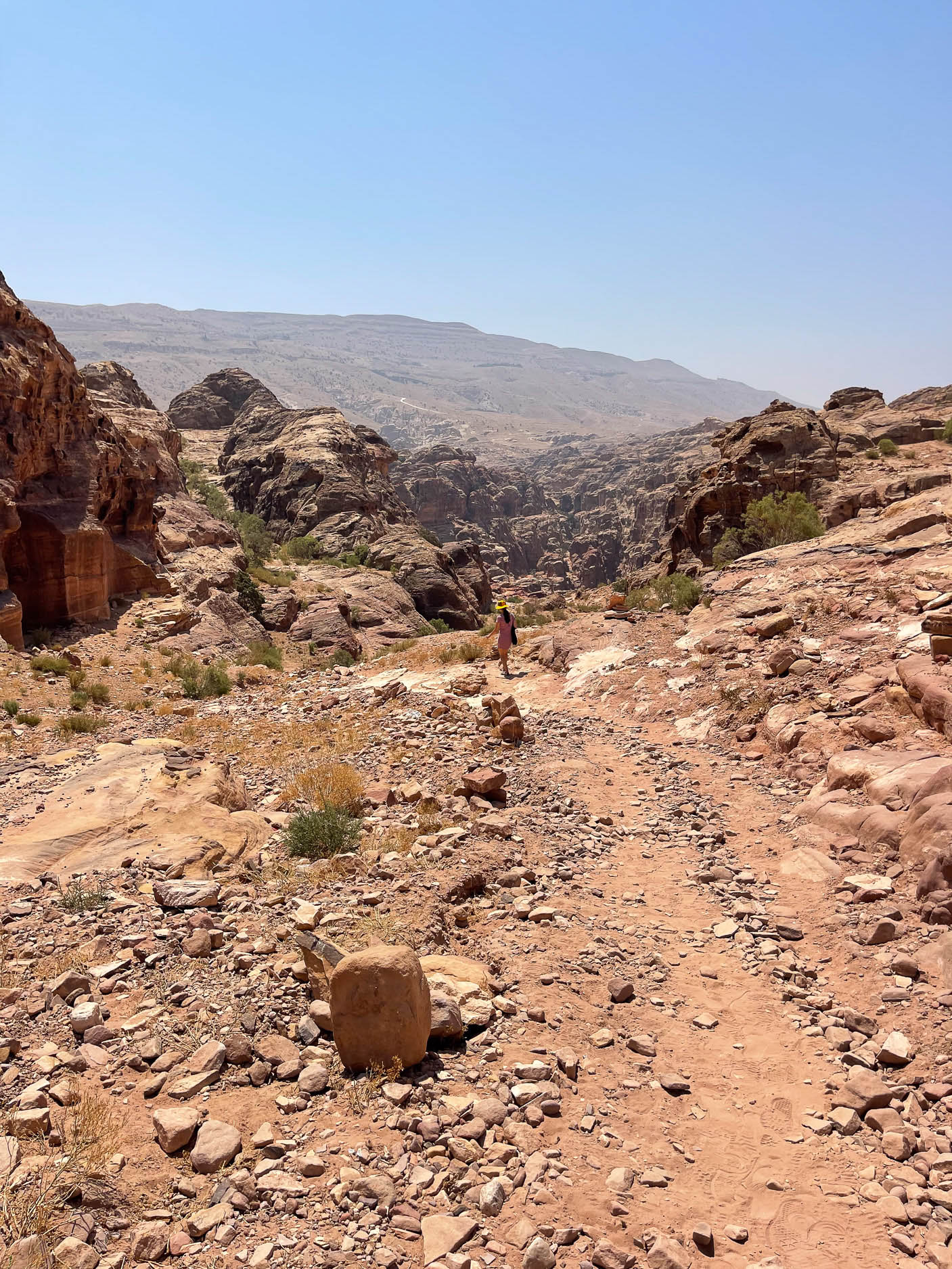 Walking to Treasury View on the Al-Khubtha trail Photo Heatheronhertravels.com