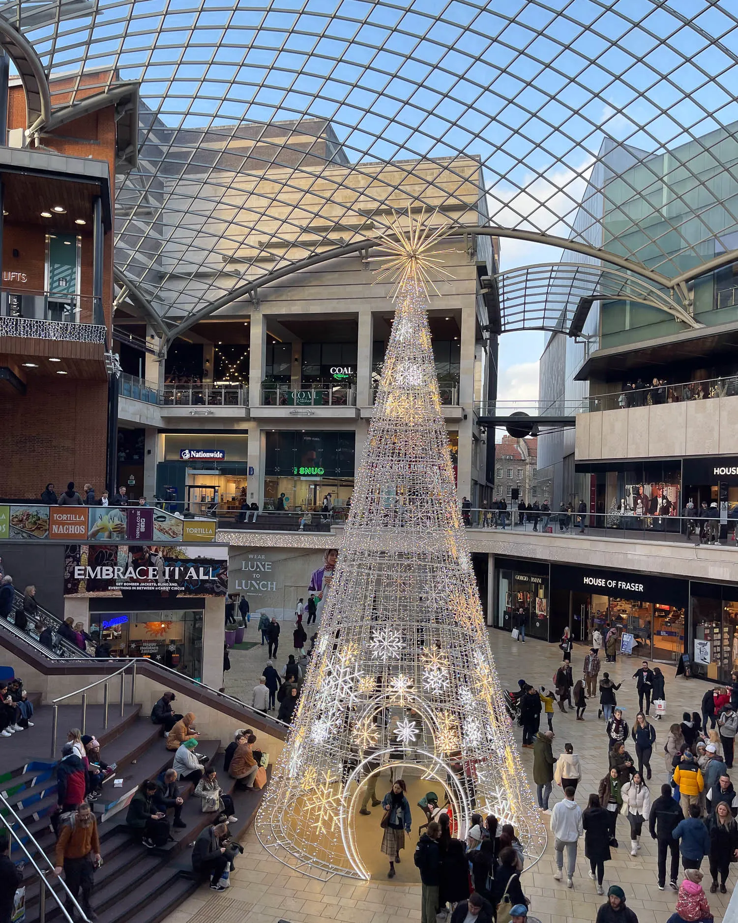 Cabot Circus - Christmas in Bristol Photo Heatheronhertravels.com