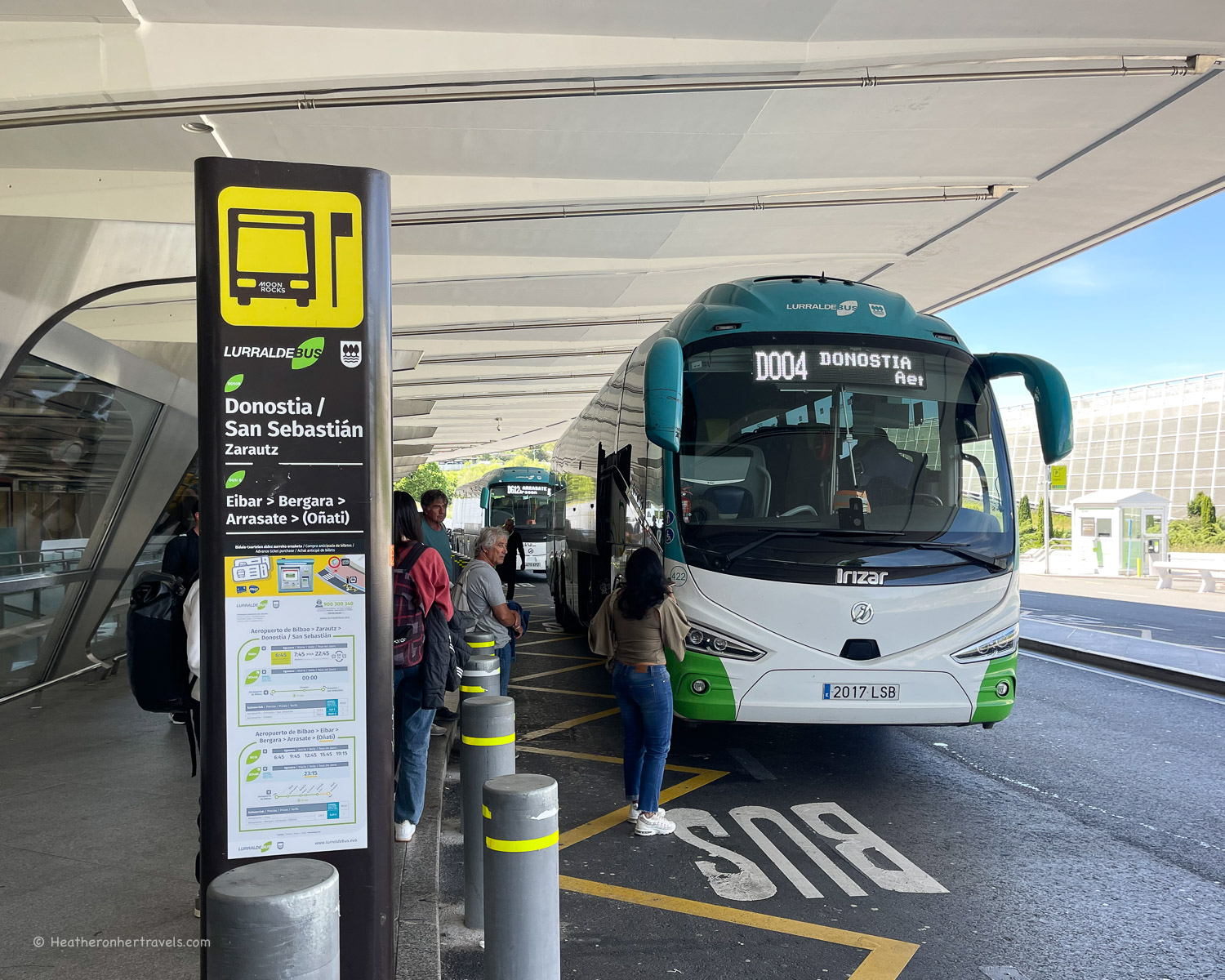 Airport bus from Bilbao to San Sebastian - Donostia Basque Spain ©Heatheronhertravels.com