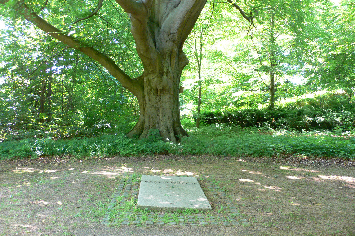 Karen Blixen's grave at her house near Copenhagen