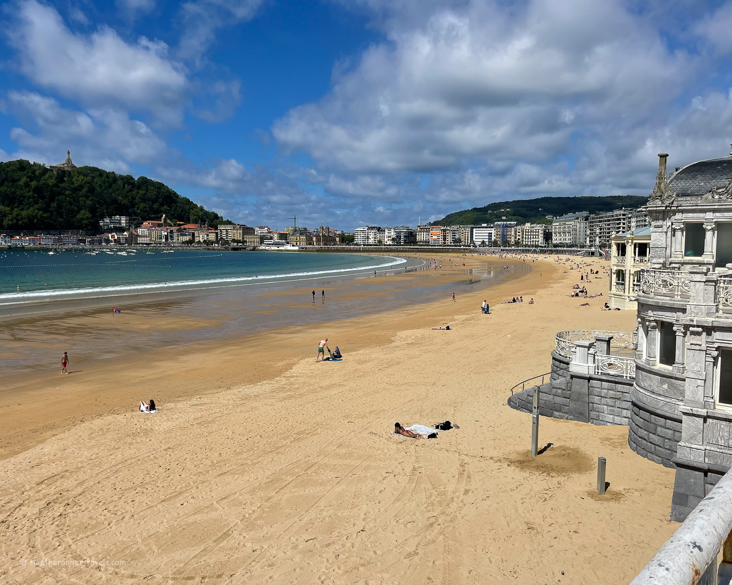 Playa La Concha San Sebastian - Donostia Basque Spain © Heatheronhertravels.com