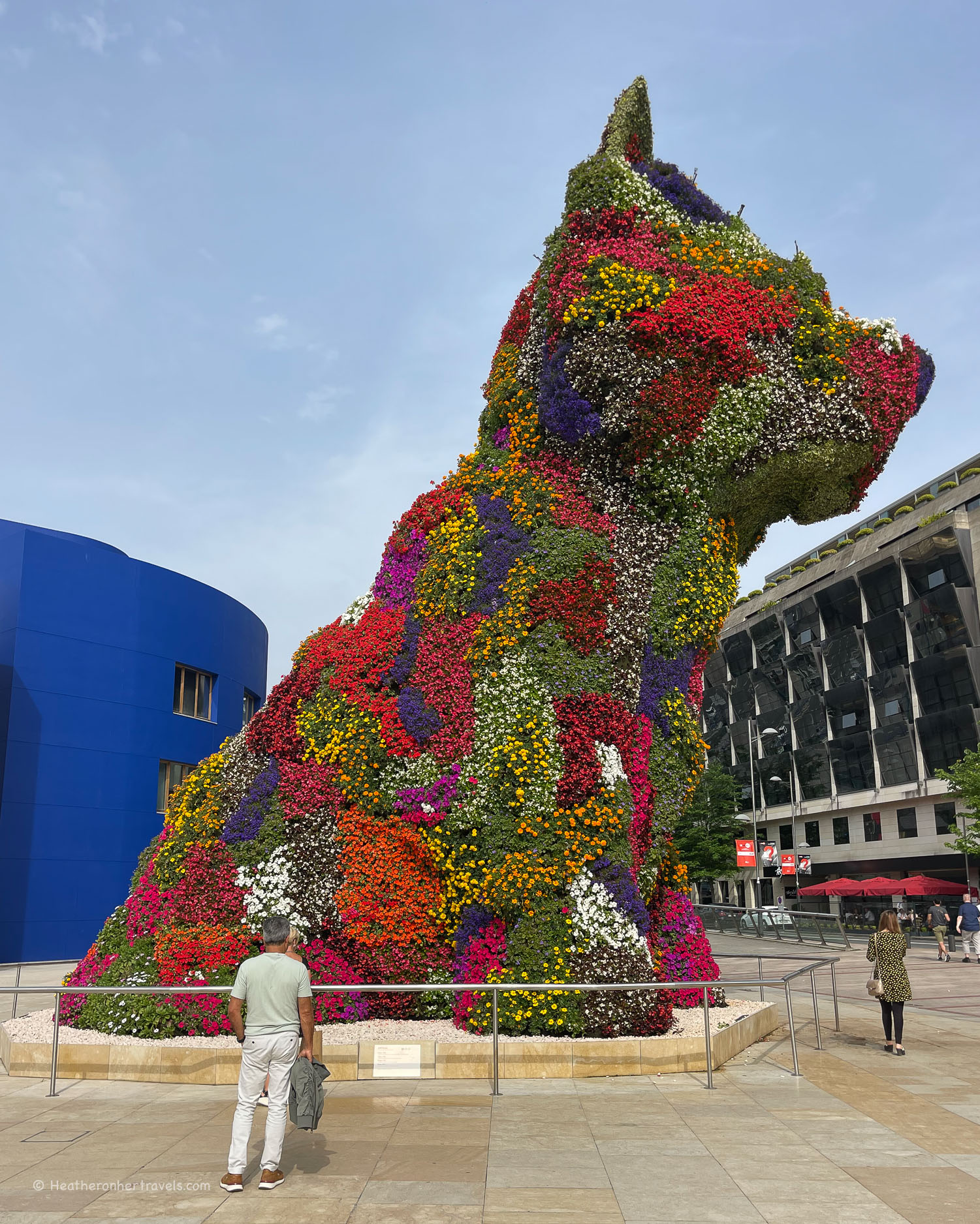 Puppy at the Guggenheim Bilbao Spain © Heatheronhertravels.com