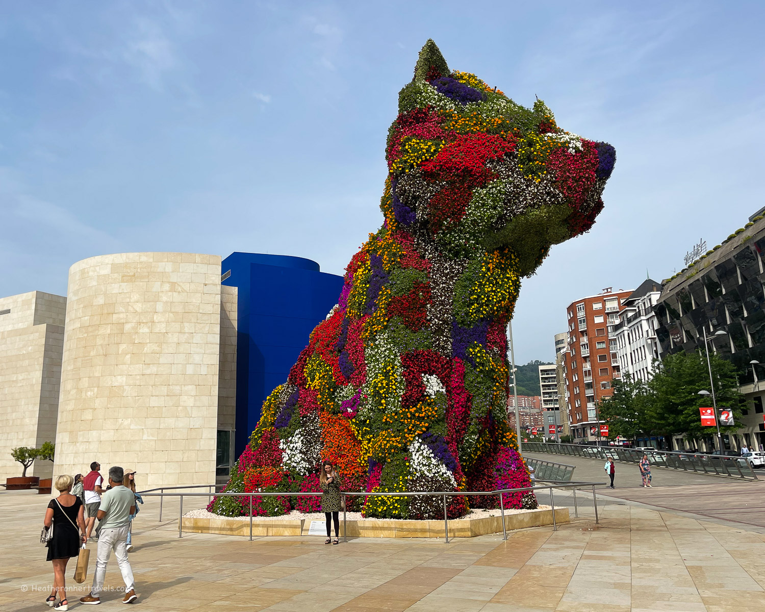 Puppy at the Guggenheim Bilbao Spain © Heatheronhertravels.com