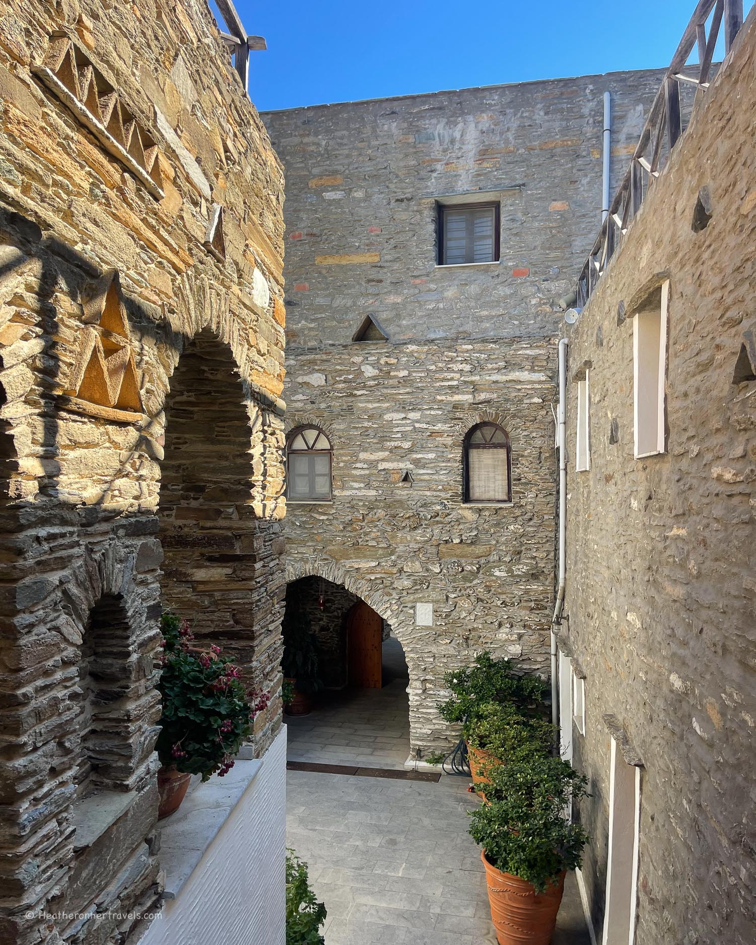 Agios Nikolaos monastery - Hiking in Andros Greece Photo © Heatheronhertravels.com