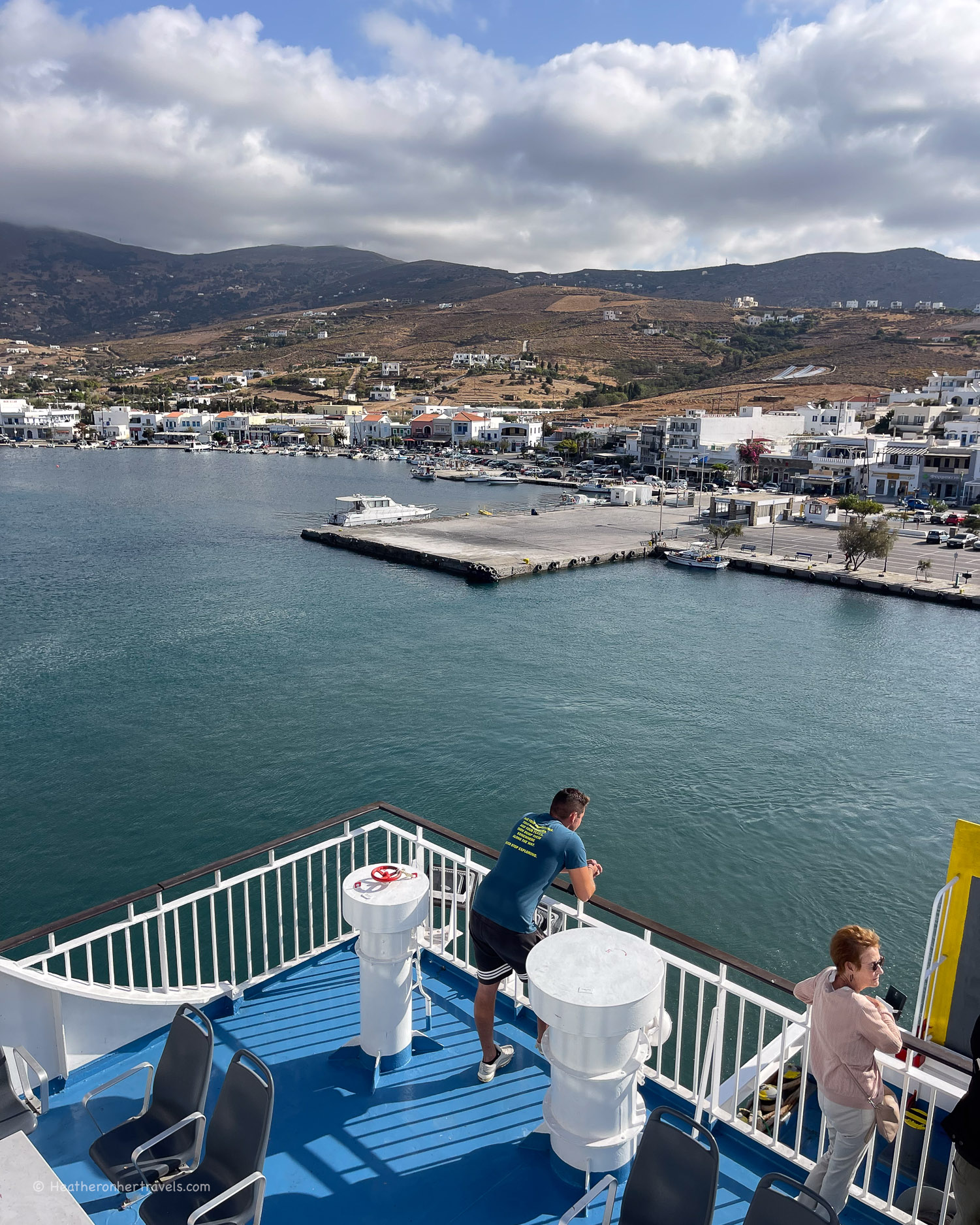 Ferry at Gavrio Port Andros Greece Photo Heatheronhertravels.com-