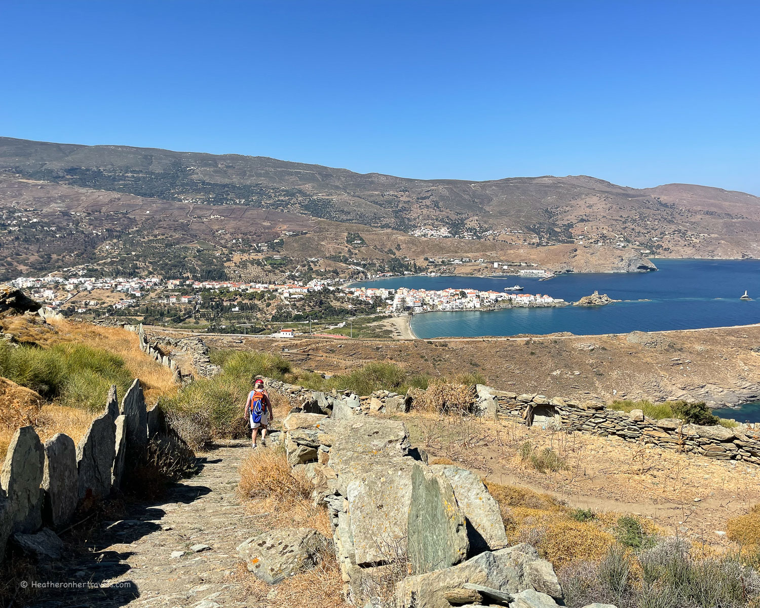 Hiking to Andros Chora Greece Photo Heatheronhertravels.com