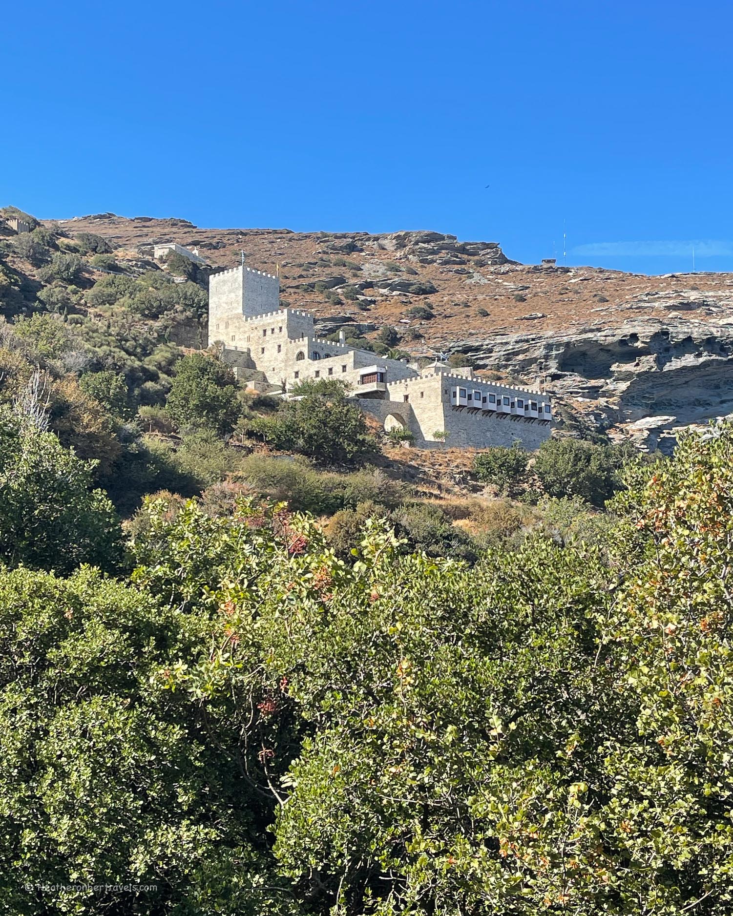 Panachrantou Monastery in Andros Greece Photo © Heatheronhertravels.com