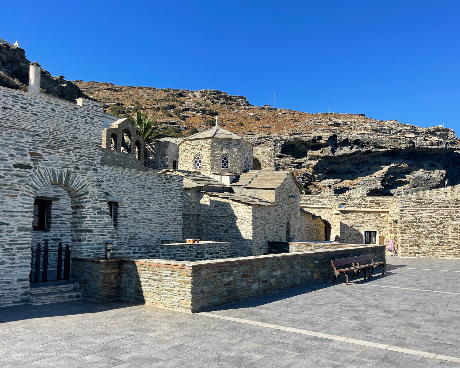 Panachrantou Monastery in Andros Greece Photo © Heatheronhertravels.com