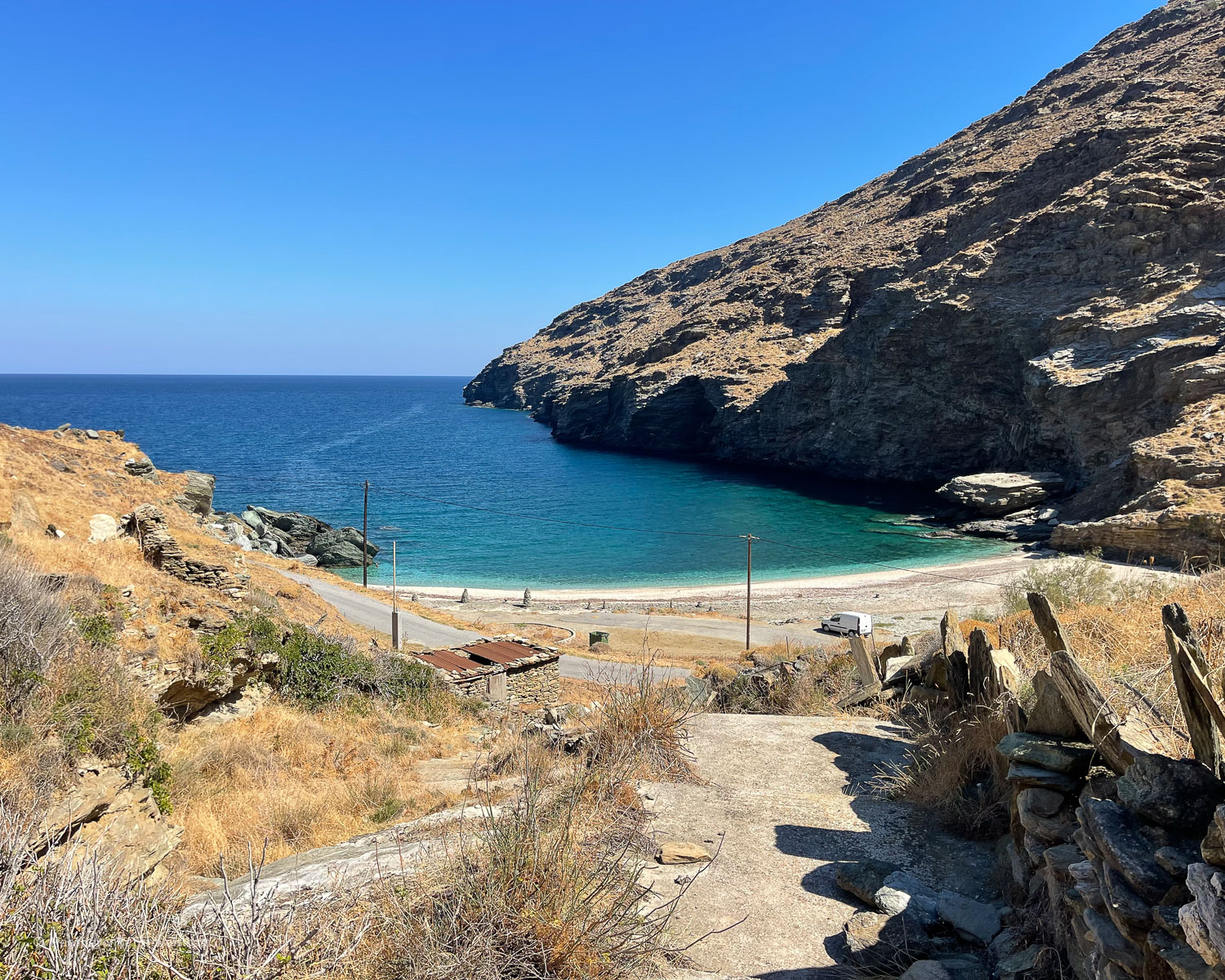 Syneti beach - Hiking in Andros Greece Photo © Heatheronhertravels.com