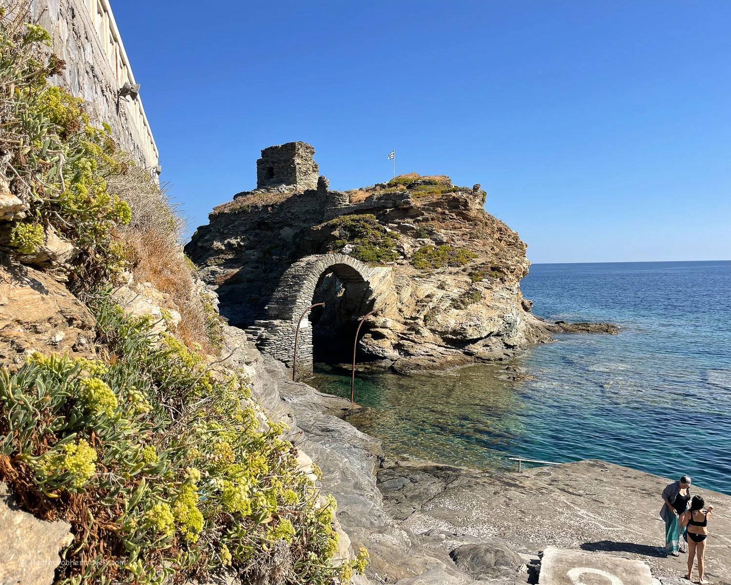 Venetian fort Andros Chora Greece Photo Heatheronhertravels.com