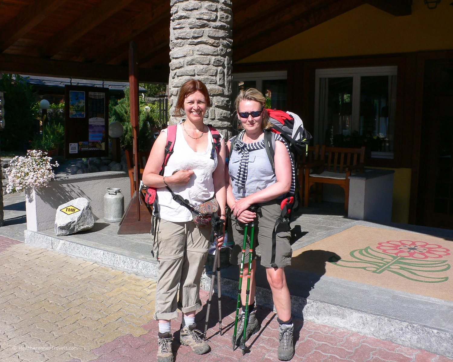 The end of our Tour de Mont Blanc walk at Courmayeur, Italy