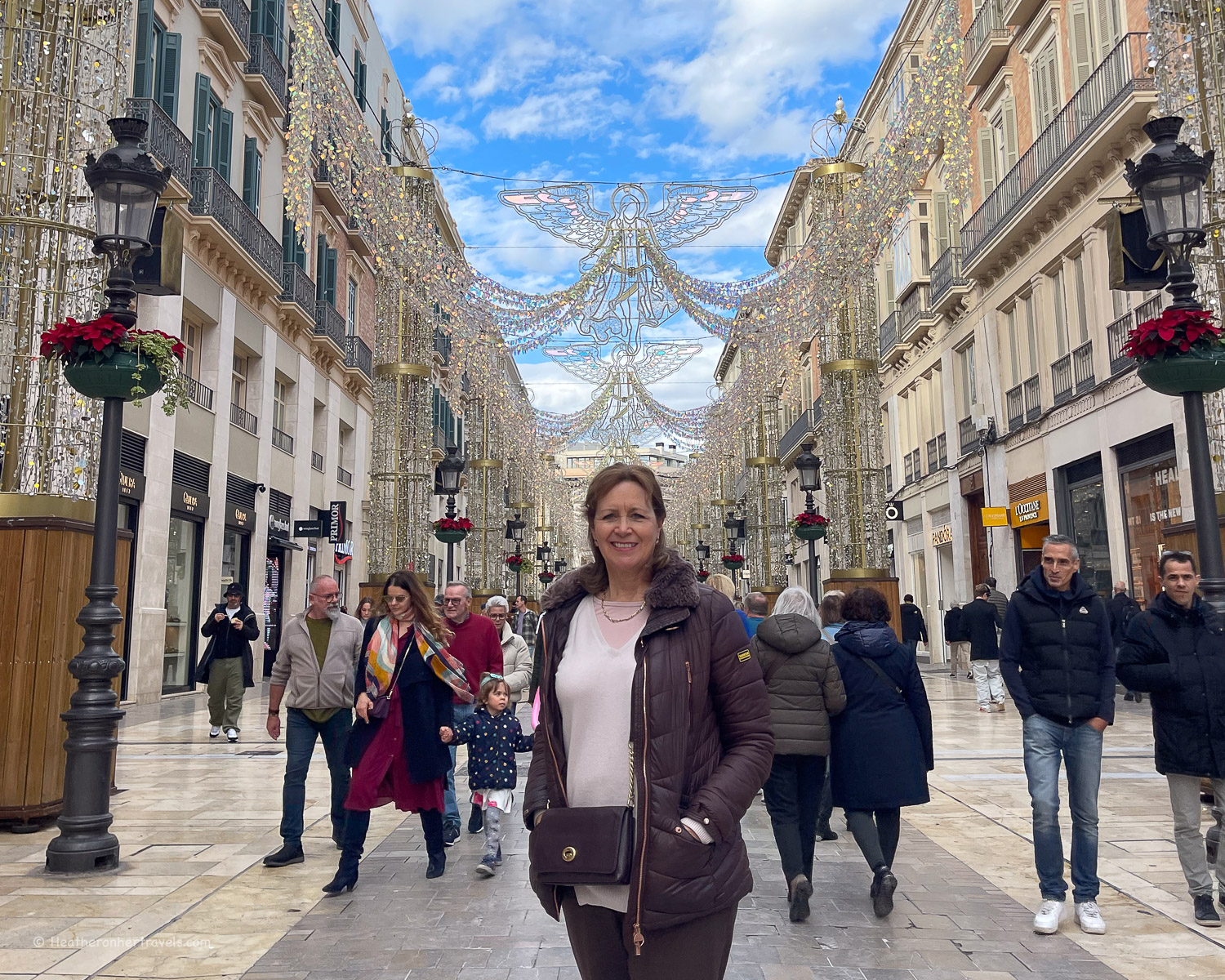 Christmas lights in Malaga Spain © Heatheronhertravels.com