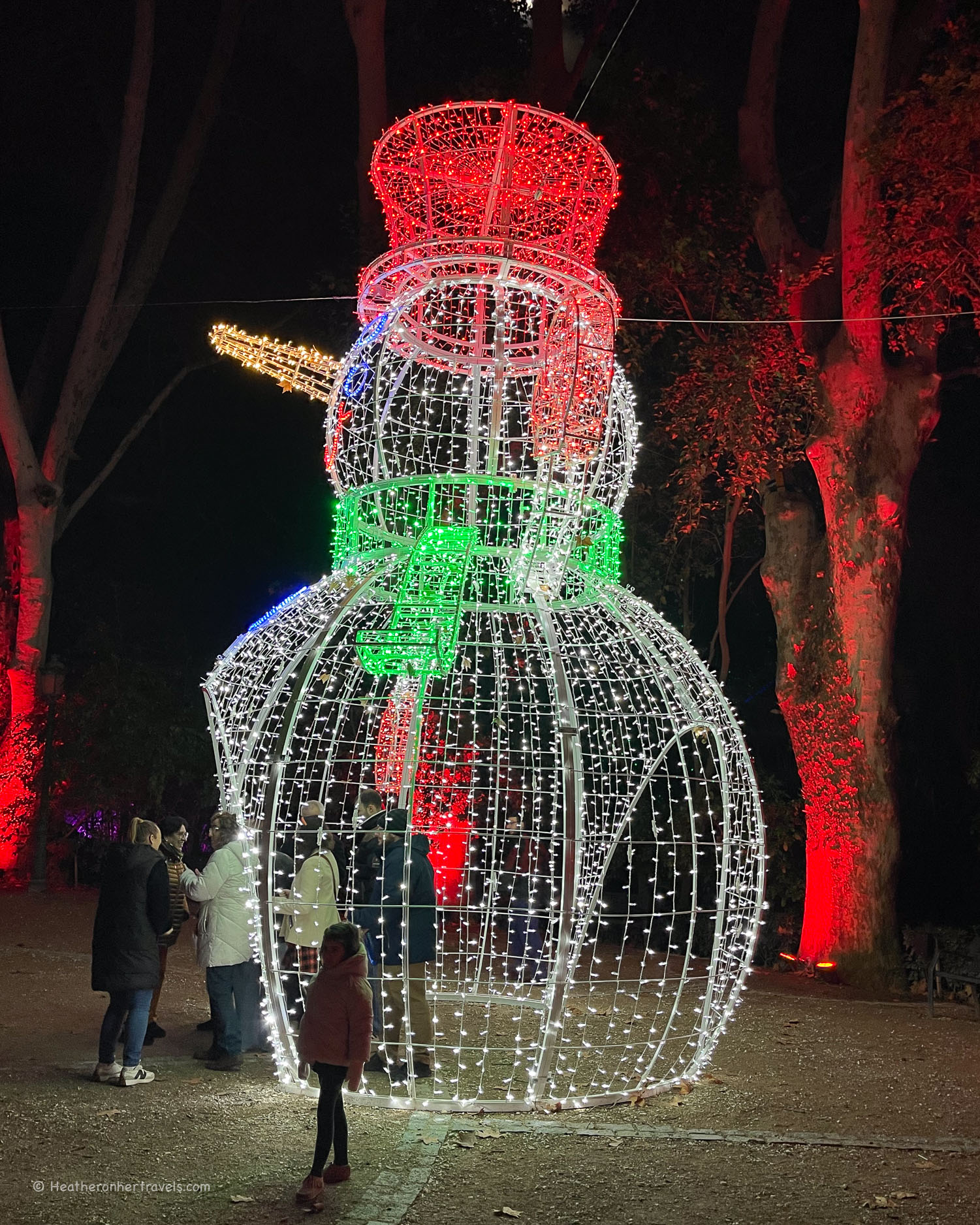 Light Trail at the Botanical Garden in Malaga Spain © Heatheronhertravels.com