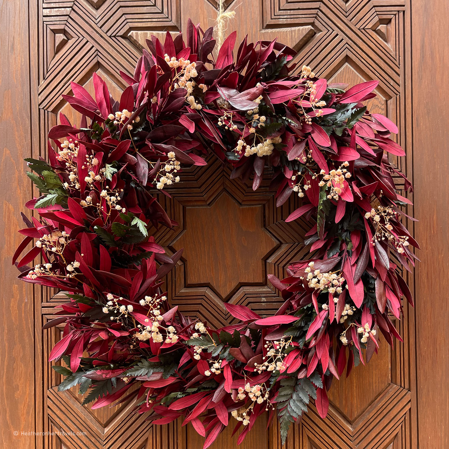 Christmas wreath in Malaga Spain © Heatheronhertravels.com