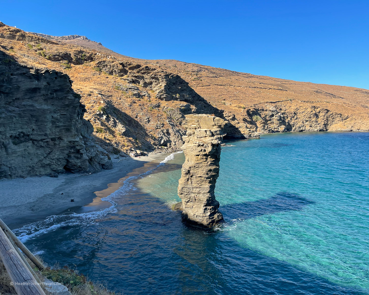 Grias To Pidima beach Andros Greece © Heatheronhertravels.com