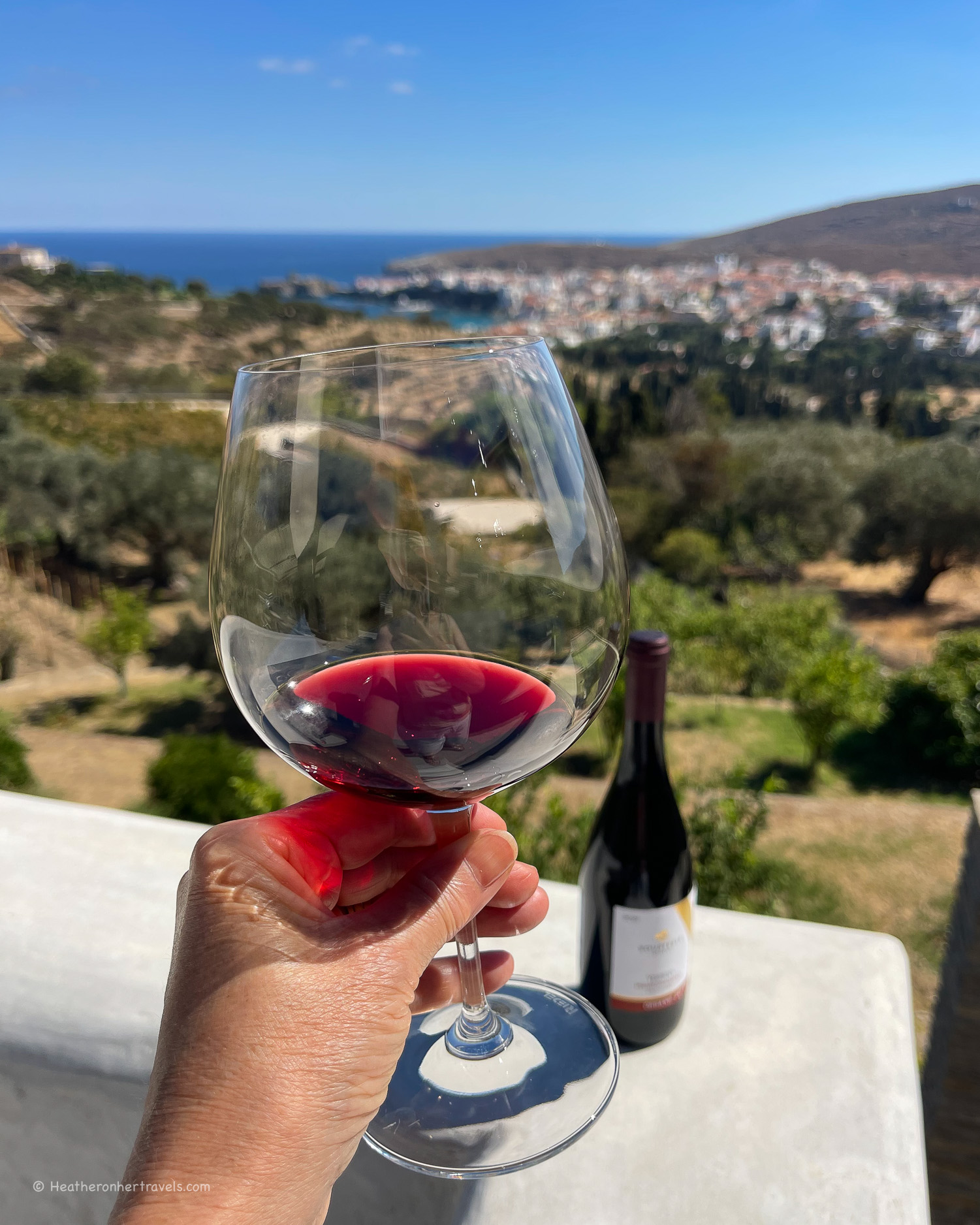 Kourtesis wine estate Andros Greece © Heatheronhertravels.com