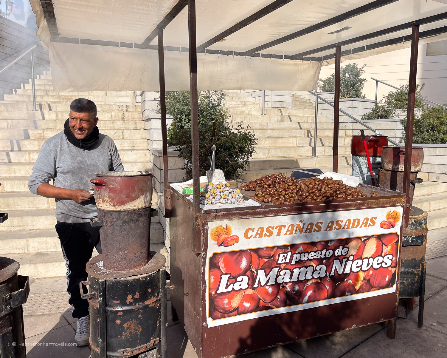 Roast chestnuts in Malaga Spain © Heatheronhertravels.com