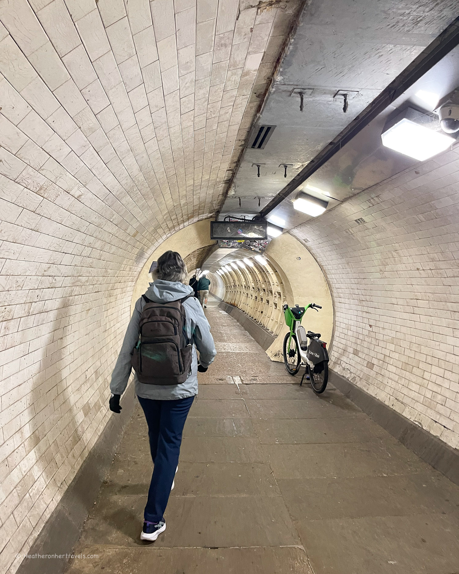 Greenwich foot tunnel on the Thames Path National Trail © Heatheronhertravels.com